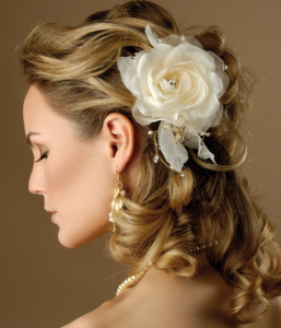 Flower wedding hairstyles 2013
