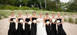 black bridesmaid dresses long