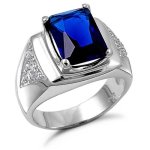 blue sapphire rings for men