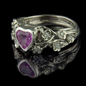 heart wedding rings women