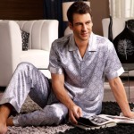 mens silk pajamas walmart