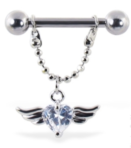 nipple piercing jewelry wings