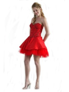 red prom dresses short