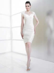 short lace wedding dress with sleeves
