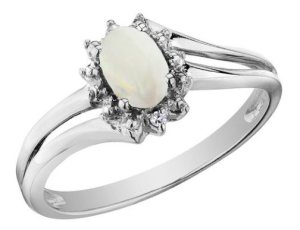 white gold ring with opal 2013