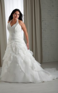 white halter dress plus size