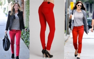 Red Vinyl Leggings 2013
