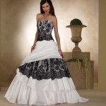 black and white wedding dress designers