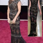 elie saab black lace dress