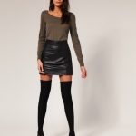 leather mini skirt looks