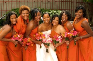 orange bridesmaid dresses davids bridal