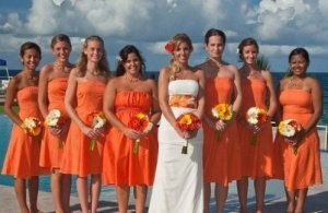 orange bridesmaid dresses pinterest.