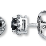black diamond earrings princess cut