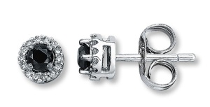 black diamond earrings princess cut