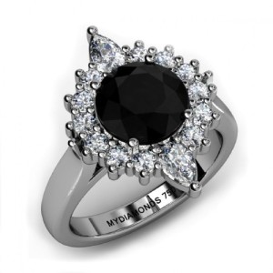 black diamond engagement rings for women