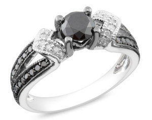 black diamond wedding rings for her