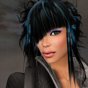black hair with navy highlights 2013