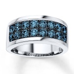 blue diamond rings for men