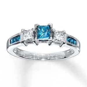 blue diamond rings jared