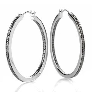 large Sterling Silver Hoop Earrings