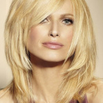 medium layered hairstyles with bangs