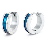 mens hoop earrings silver