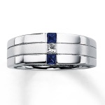 mens sapphire rings silver