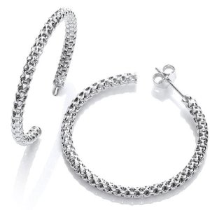 silver hoop earrings tiffany