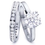 solitaire engagement rings with diamond wedding band