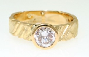 unique yellow gold engagement rings