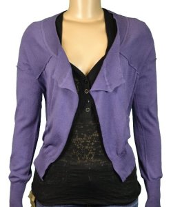wearing purple sweater for women