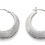 white gold hoop earrings for women