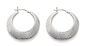 white gold hoop earrings for women