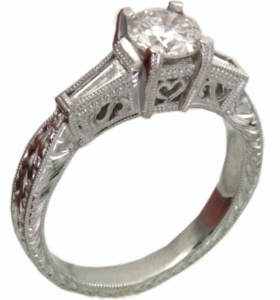 antique looking engagement rings settings