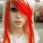 black hair with neon highlights trend