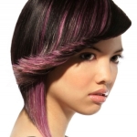 black hair with violet highlights pictures