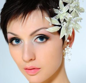 bridal hairstyles for short hair with headband