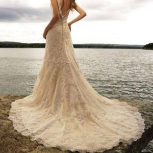 country style lace wedding dresses picture