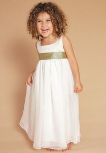 flower girl dresses chiffon ivory