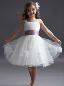 flower girl dresses chiffon white