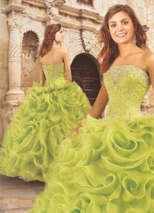 green corset wedding dresses idea