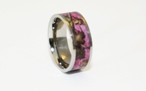 pink camo wedding rings for women