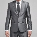silver grey wedding suits men