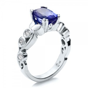 tanzanite engagement rings white gold