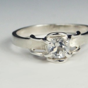white topaz engagement rings white gold