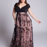 black evening dress plus size