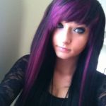 emo purple hair dye picture