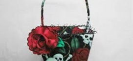 Gothic Flower Girl Baskets for Emo Wedding