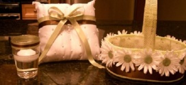 Gold Flower Girl Baskets for Fall Weddings