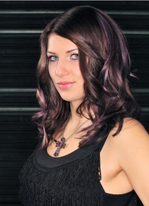 purple brown hair color